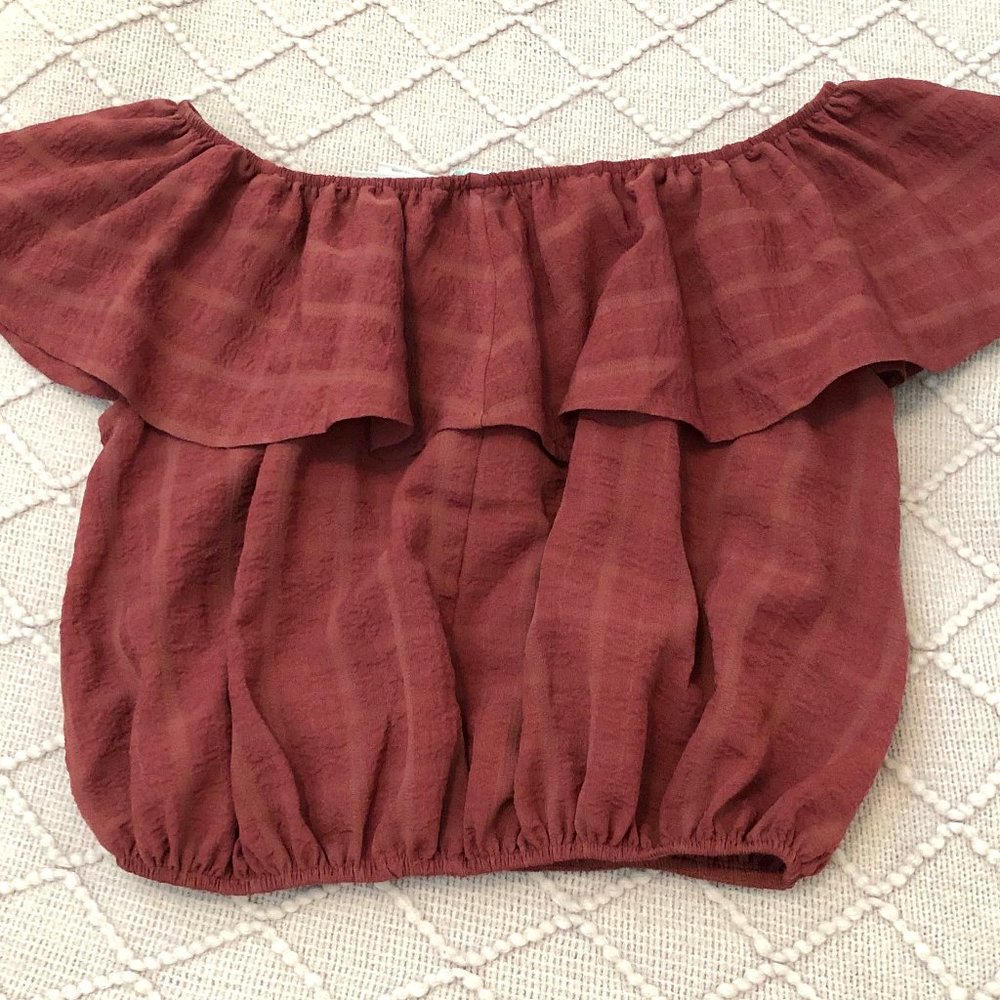 Urban Outfitters Elastic Off the Shoulder Top